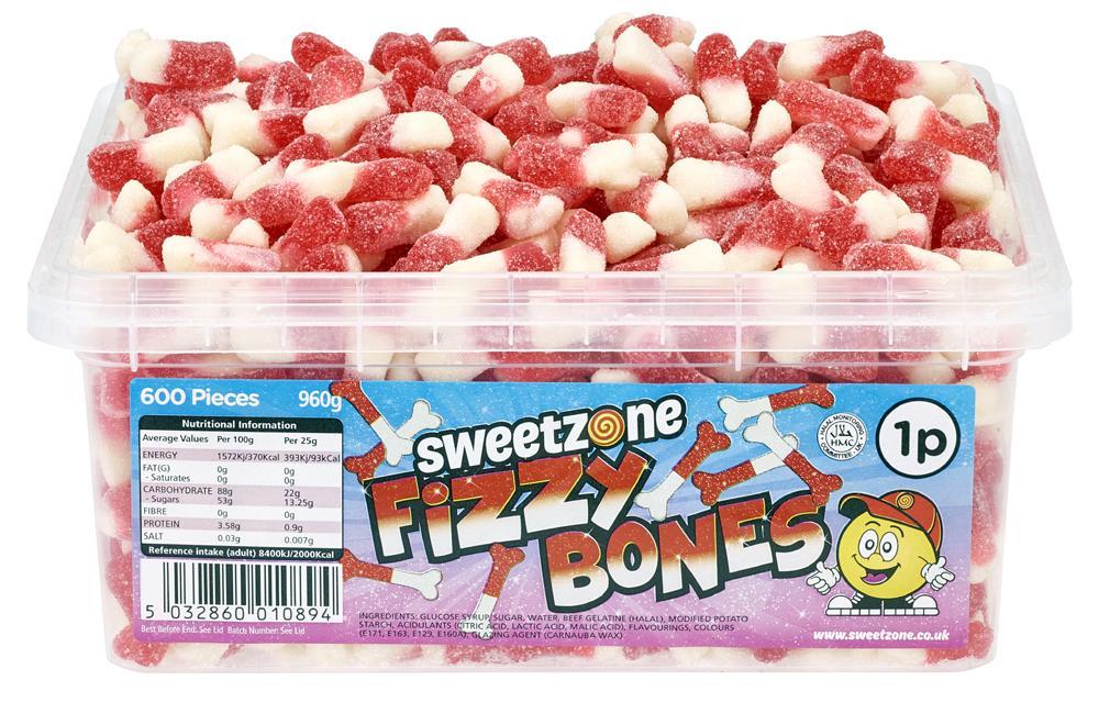 Sweetzone Fizzy Bones Tub 960g