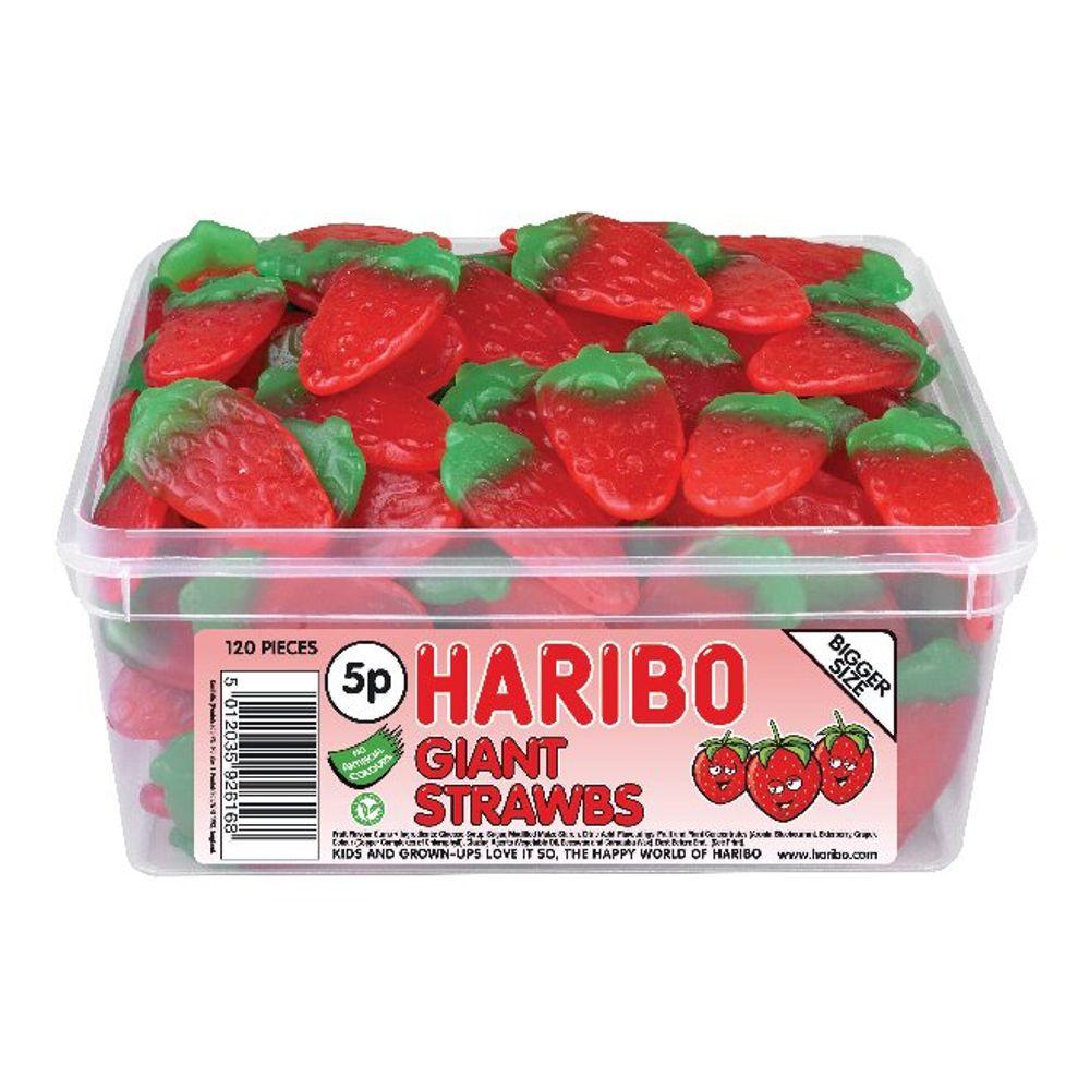 Haribo Giant Strawbs Tub 880g