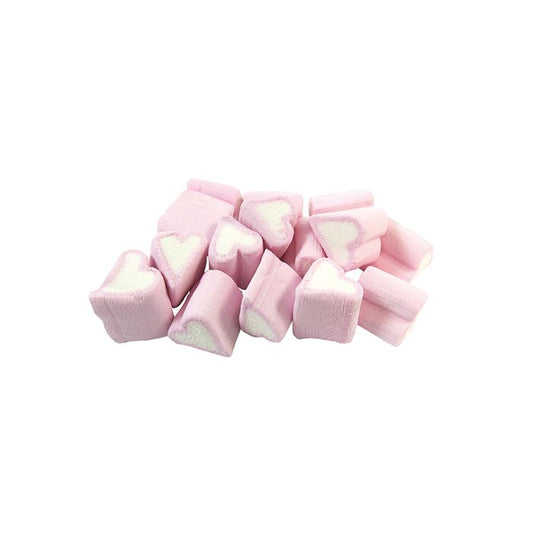 Kingsway Pink & White Mini Heart Mallows 1kg