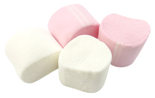 Pink & White Marshmallow Tubes 1kg