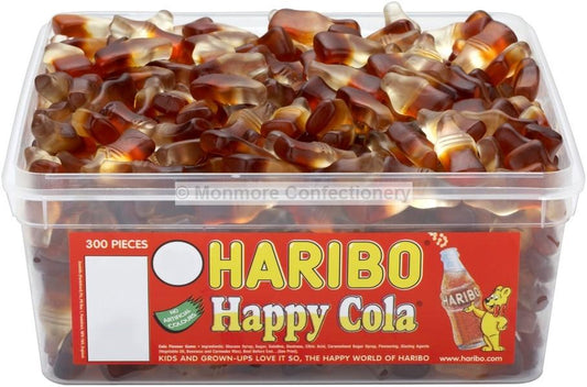 Haribo Happy Cola Bottles Tub 728g