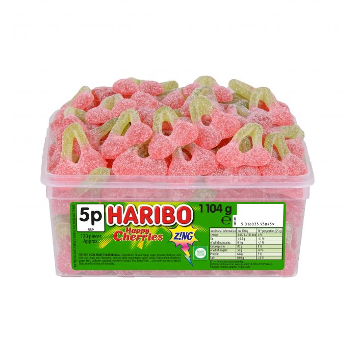 Haribo Happy Cherries Zing Tub 920g