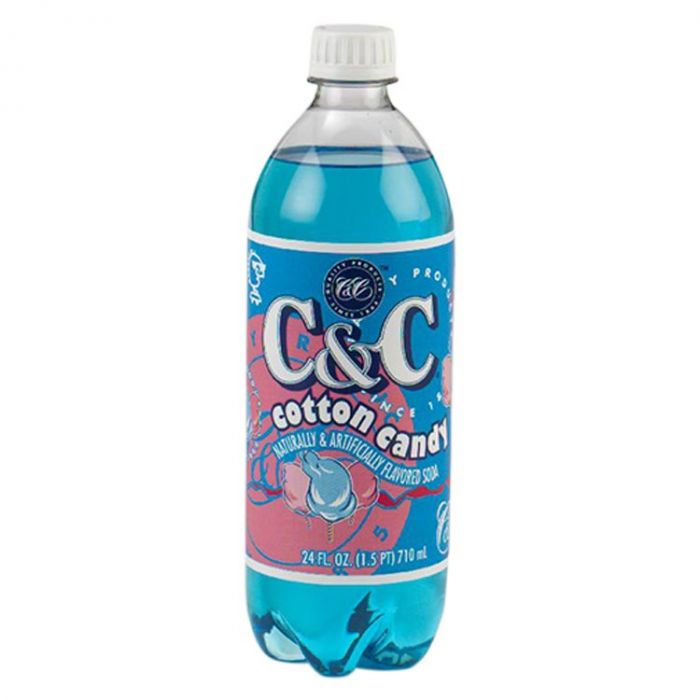 C&C Cotton Candy Soda Bottles 710ml