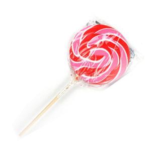 Strawberry & Bubblegum Swirl Lollies 80g