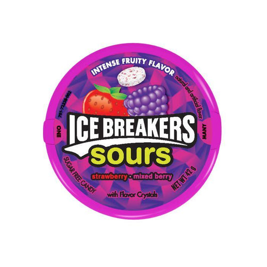 Ice Breakers Sours Strawberry and Mixed Berry Sugar Free 42g