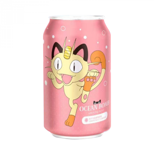 Ocean Bomb Pokémon Meowth Peach Sparkling Water 354ml