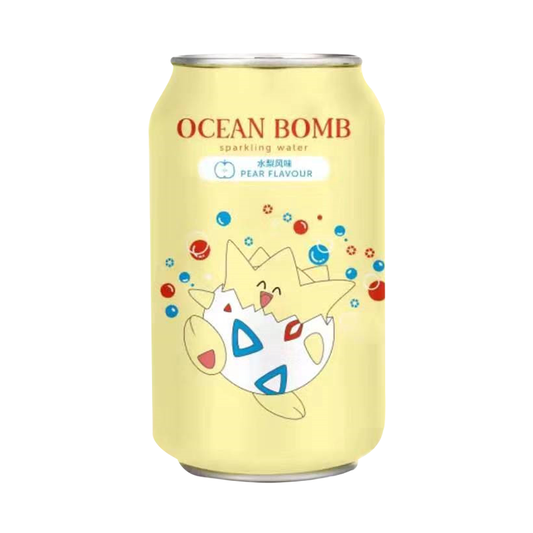 Ocean Bomb Pokemon Togepi Pear Flavour Sparkling Water 355ml