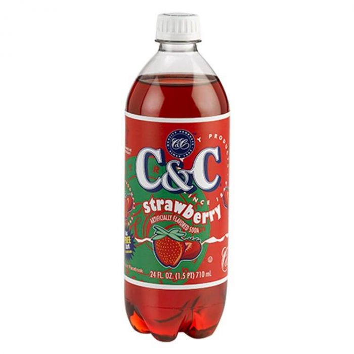 C&amp;C Strawberry Soda Bottles 710ml