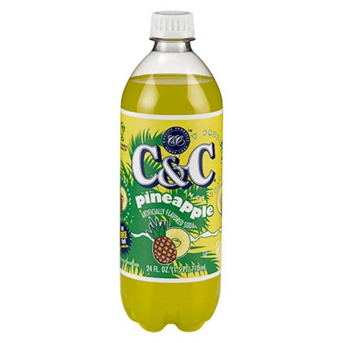 C&amp;C Pineapple Soda Bottles 710ml