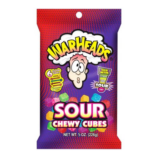 Warheads Sour Chewy Cubes 226g