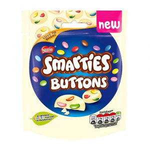 Smarties White Chocolate Buttons Pouch 85g