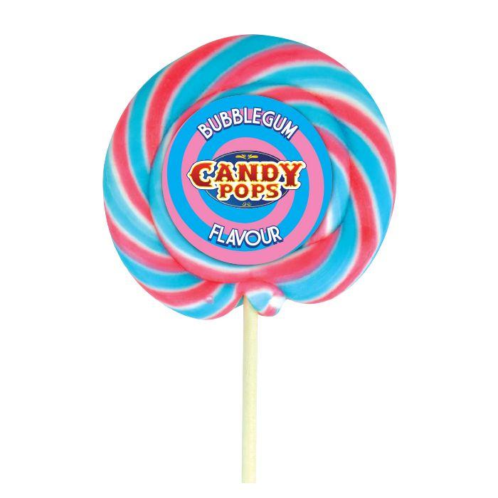 Candy Pops Traditional Bubblegum Wheel Lollipops 75g - UK's Best Sweet Shop