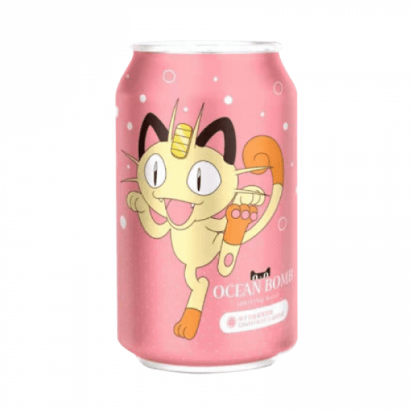 Pokémon Meowth Peach Sparkling Water